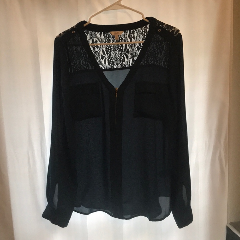 Sheer Teal Blouse